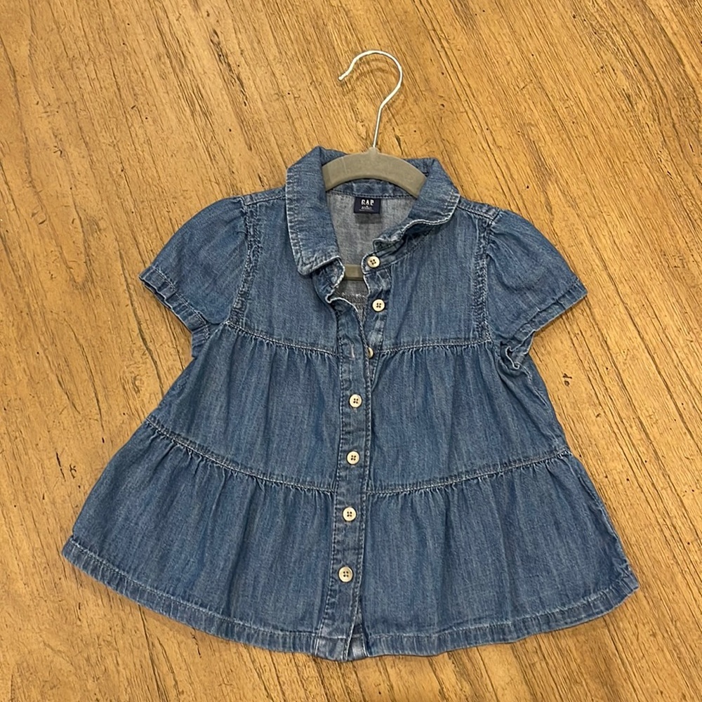 Chambray toddler button down shirt